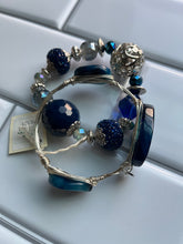 Load image into Gallery viewer, Blue Steel Stacking Bracelet