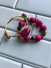 Load image into Gallery viewer, Fuschia Fusion Wire Stack Bracelet