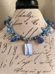 Stormy Blue Necklace Set