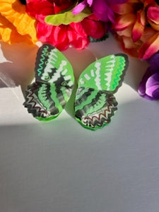 Green Della Butterfly Wing Studs