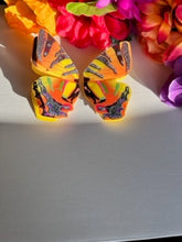 Load image into Gallery viewer, Yellow Chestnut Tiger Butterfly Wing Studs
