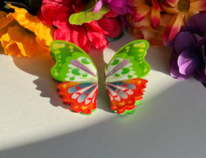 Peacock Sunrise Butterfly Wing Studs