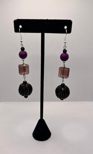 Purple Ball Affair Earrings