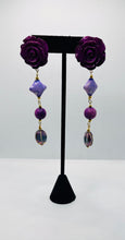 Load image into Gallery viewer, Purple Flower Bud Earrings