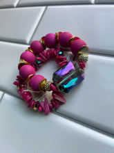 Load image into Gallery viewer, Fuschia Fusion Stack Bracelet