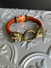 Load image into Gallery viewer, Bronzed Magma Dragonhead Mens Bracelet