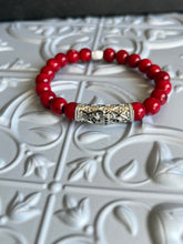 Load image into Gallery viewer, Red Coral Mens Bracelet