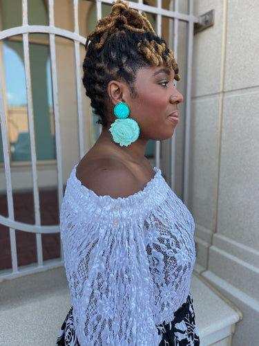 On the Flip Side Earrings - Seafoam