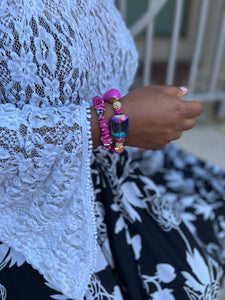 Fuschia Fusion Stack Bracelet