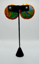 Load image into Gallery viewer, Flower Bomb Earrings - Tangerine
