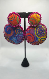 On the Flip Side Earrings - Berry Surprise