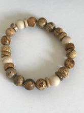 Load image into Gallery viewer, Picture Jasper Stone Mens Bracelet-Stretch
