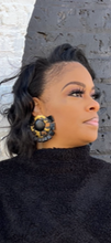 Load image into Gallery viewer, Sheba Leatherette Stud Earrings- Black