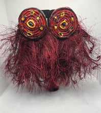 Load image into Gallery viewer, Fluffy Dreamcicle Earrings- Cranberry