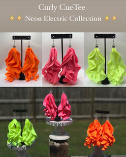 Curly CueTee Earrings- Neon Electric Collection