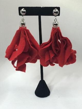 Curly CueTee Earring Minis -Red