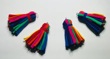 Load image into Gallery viewer, Kalidescope Tee Tee Tassel Earrings- Shorties